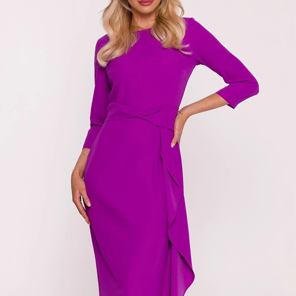 Elegant Cocktail Dress with Frill