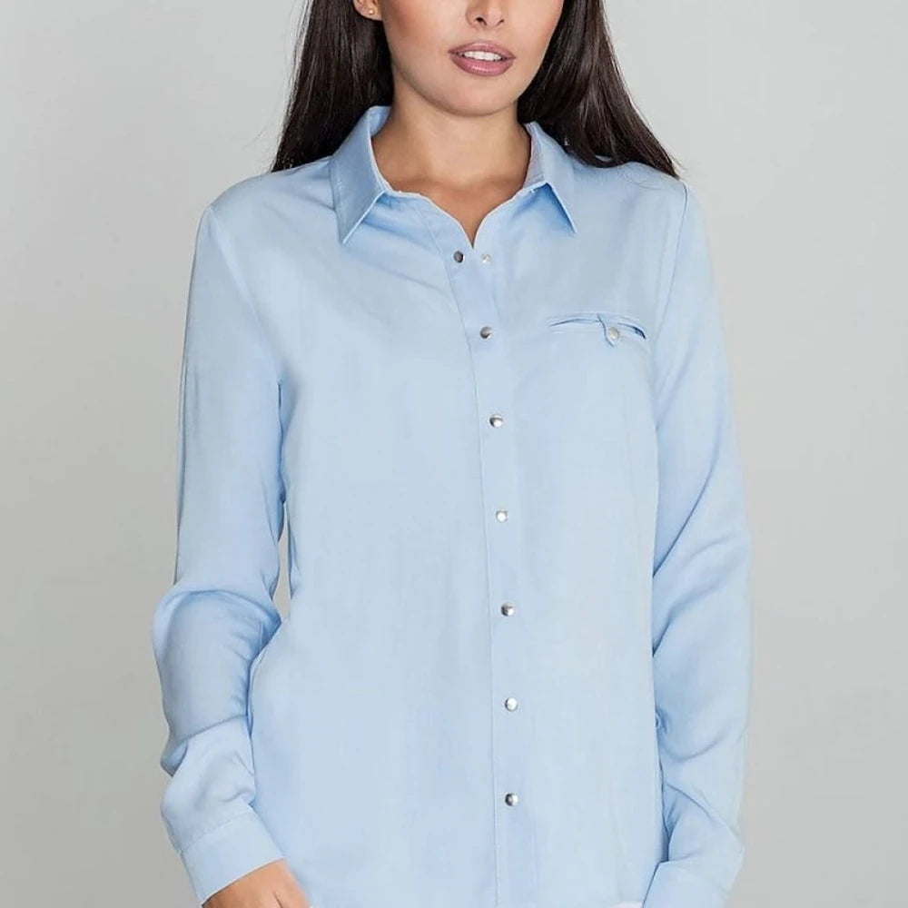 Viscose Long Sleeve Shirt with Pocket