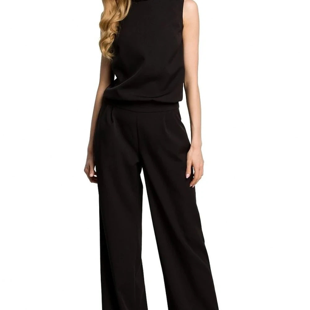 Women's Elegant Pant Suit with Slit Back
