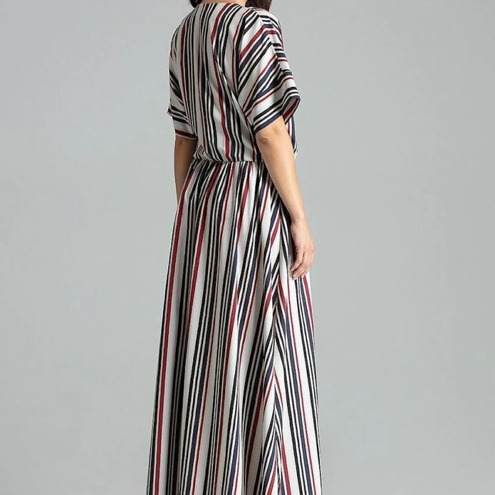 Long Floral Dress with Kimono Sleeves
