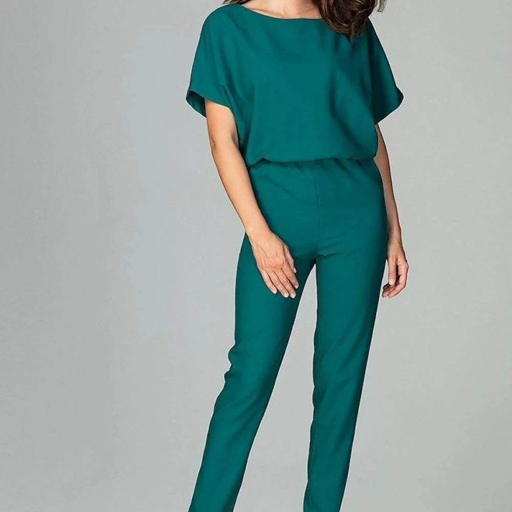 Classic Kimono Sleeve Jumpsuit with Pockets