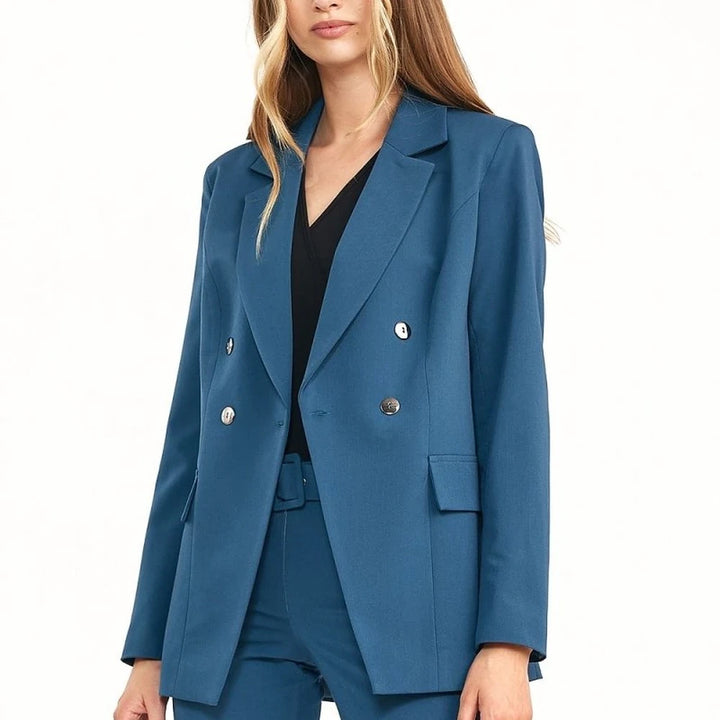 Double-Breasted Autumn Blazer Jacket