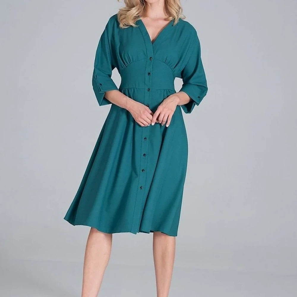 Midi Dress with Kimono Top