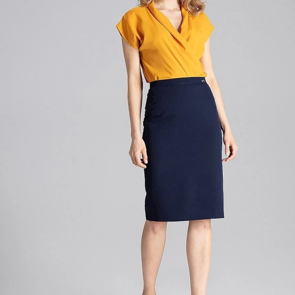 Classic Knee-Length Pencil Skirt