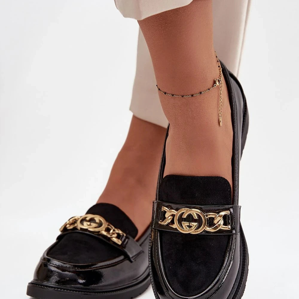 Women's Black Eco-Leather Loafers