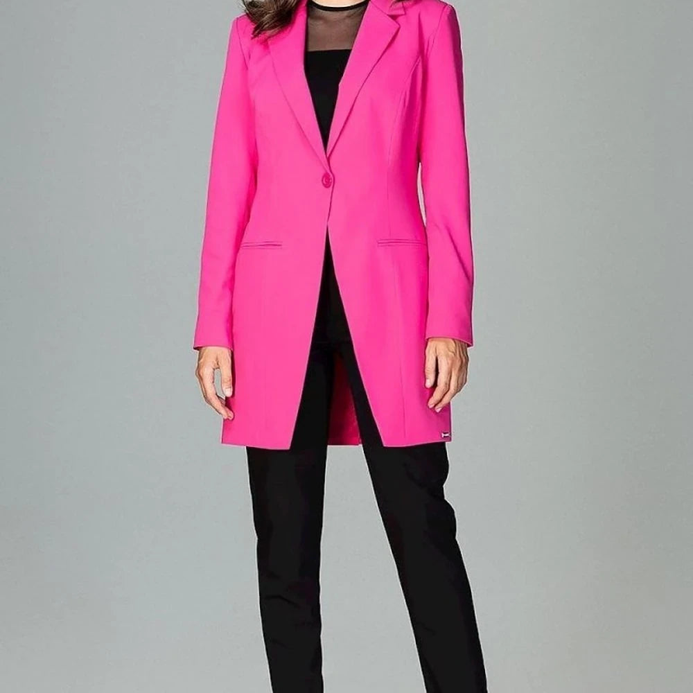 Jacket with Button Fastening and Side Pockets
