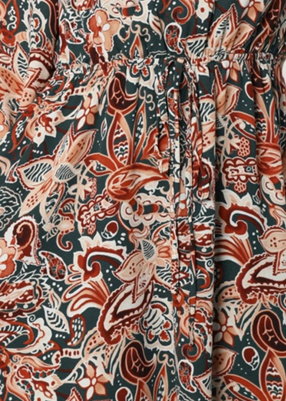 Smocked v-neck mini dress