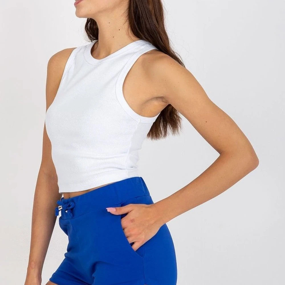 Cotton Sweatshorts High Waist Drawstring Pockets