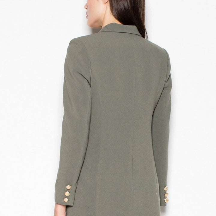 Elegant Double-Breasted Long Sleeve Jacket