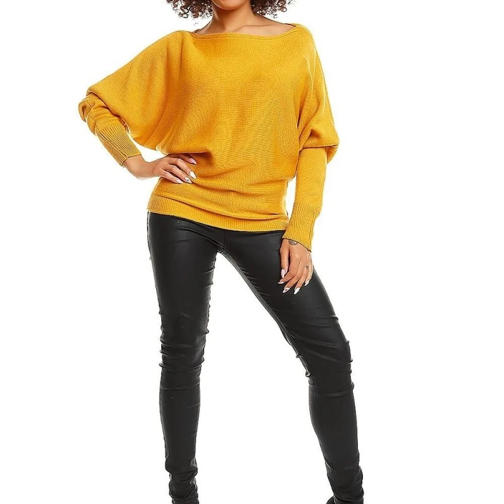 Oversize Pregnancy Sweater with Boat Neck
