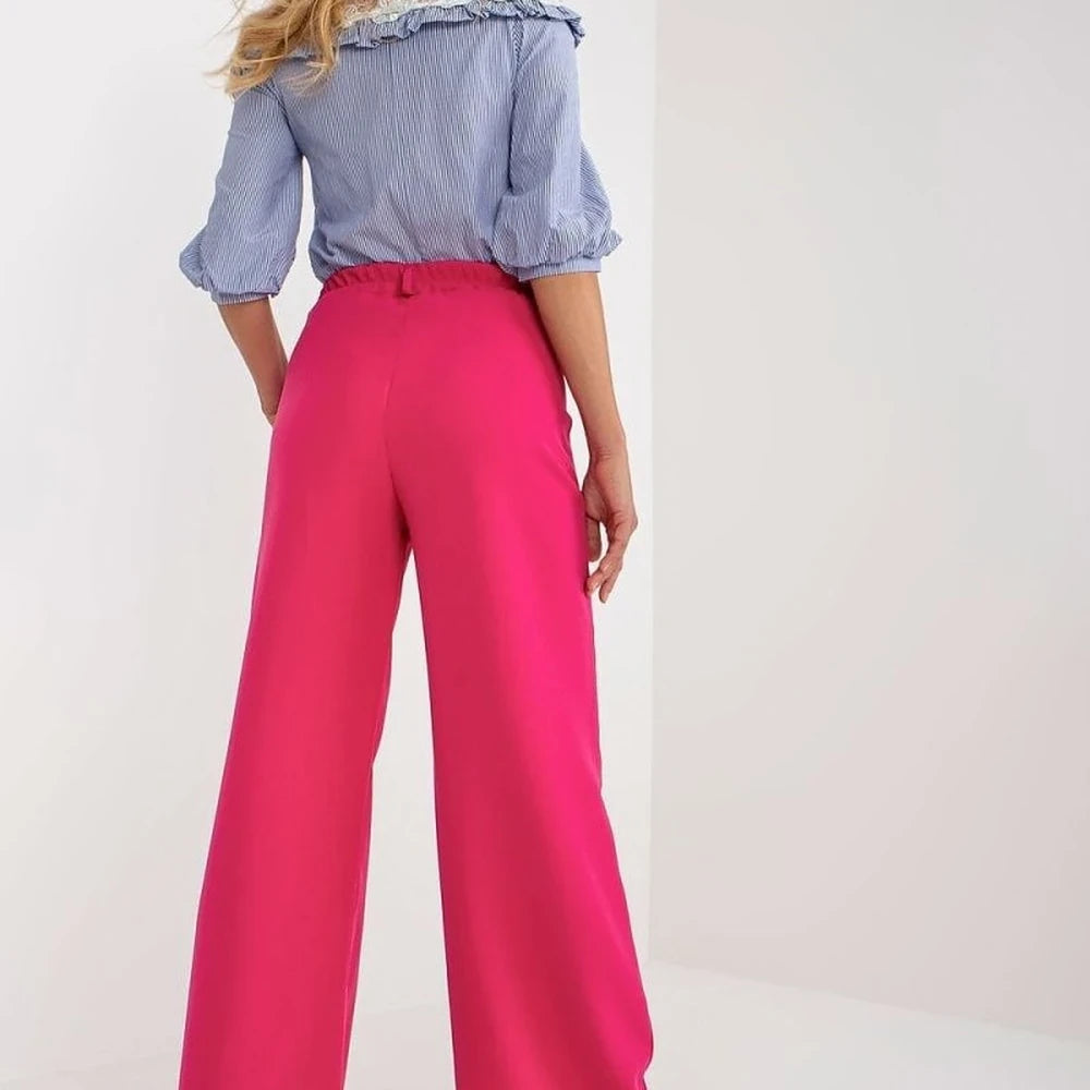 Women's High-Waisted Pleated Trousers