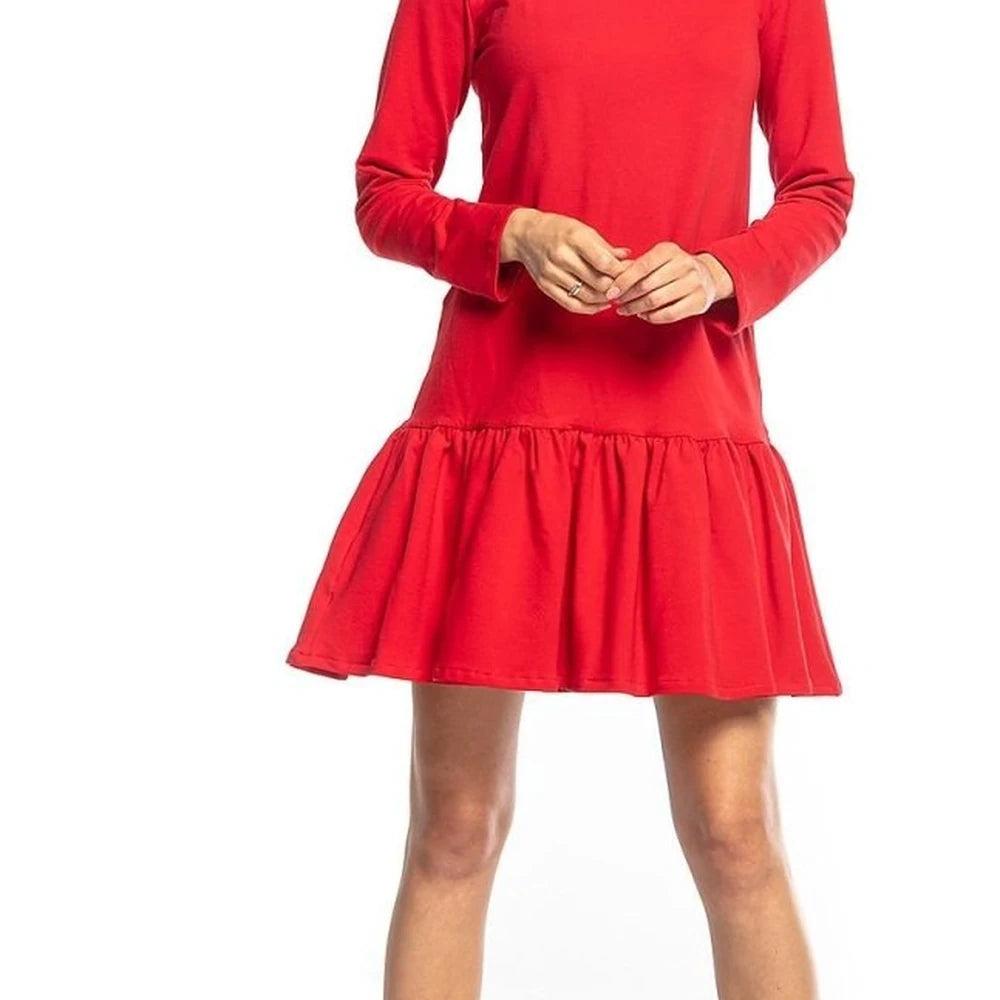 Sporty Midi Dress with Turtleneck | Tracksuit Knit