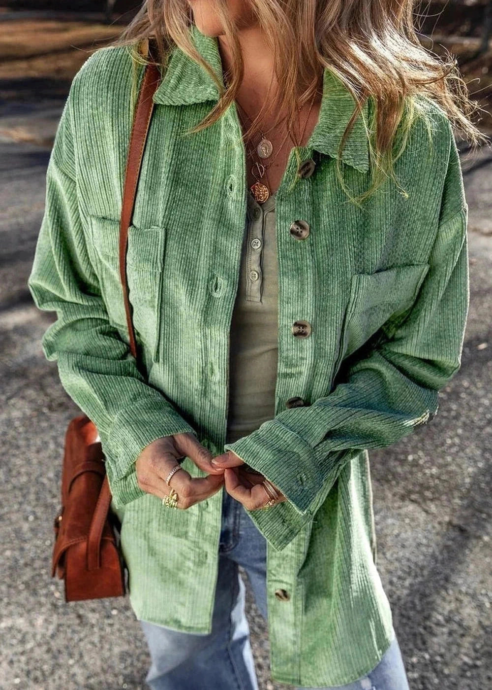 Polyester blend long sleeve jacket