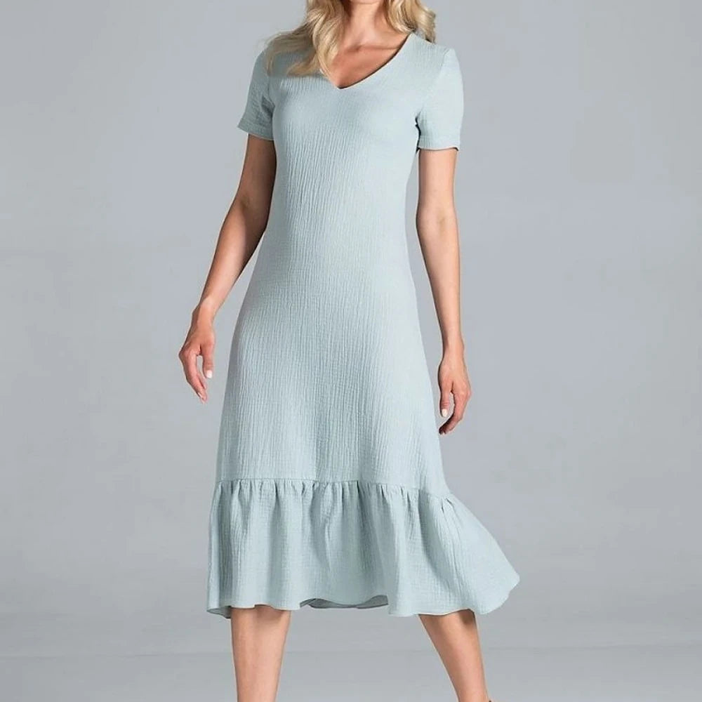 Midi Dress with Sweetheart Neckline