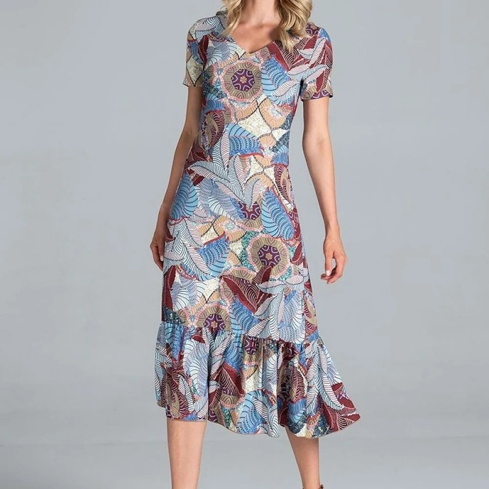 Midi Dress with Sweetheart Neckline