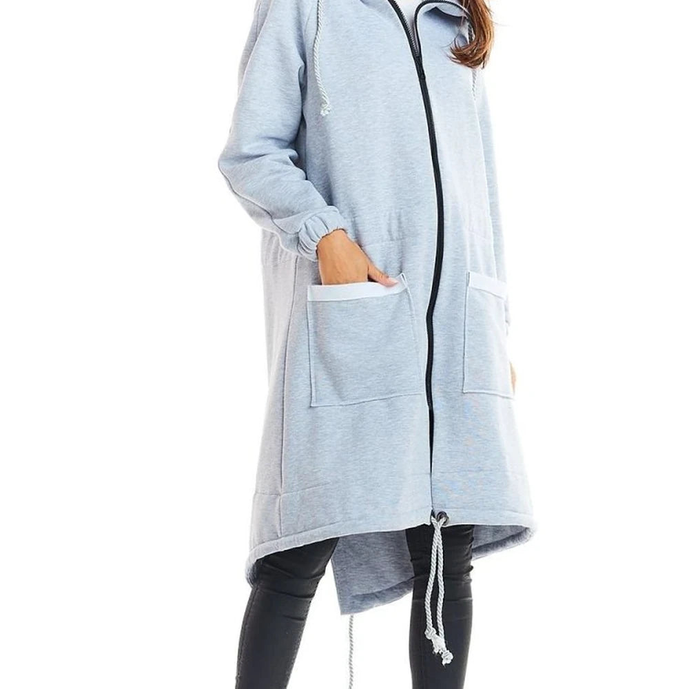 Warm Parka with Drawstring Waist
