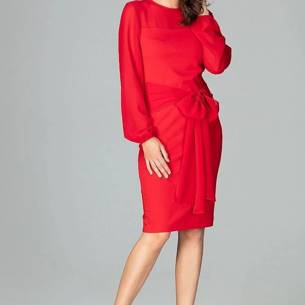 Elegant Red Cocktail Dress