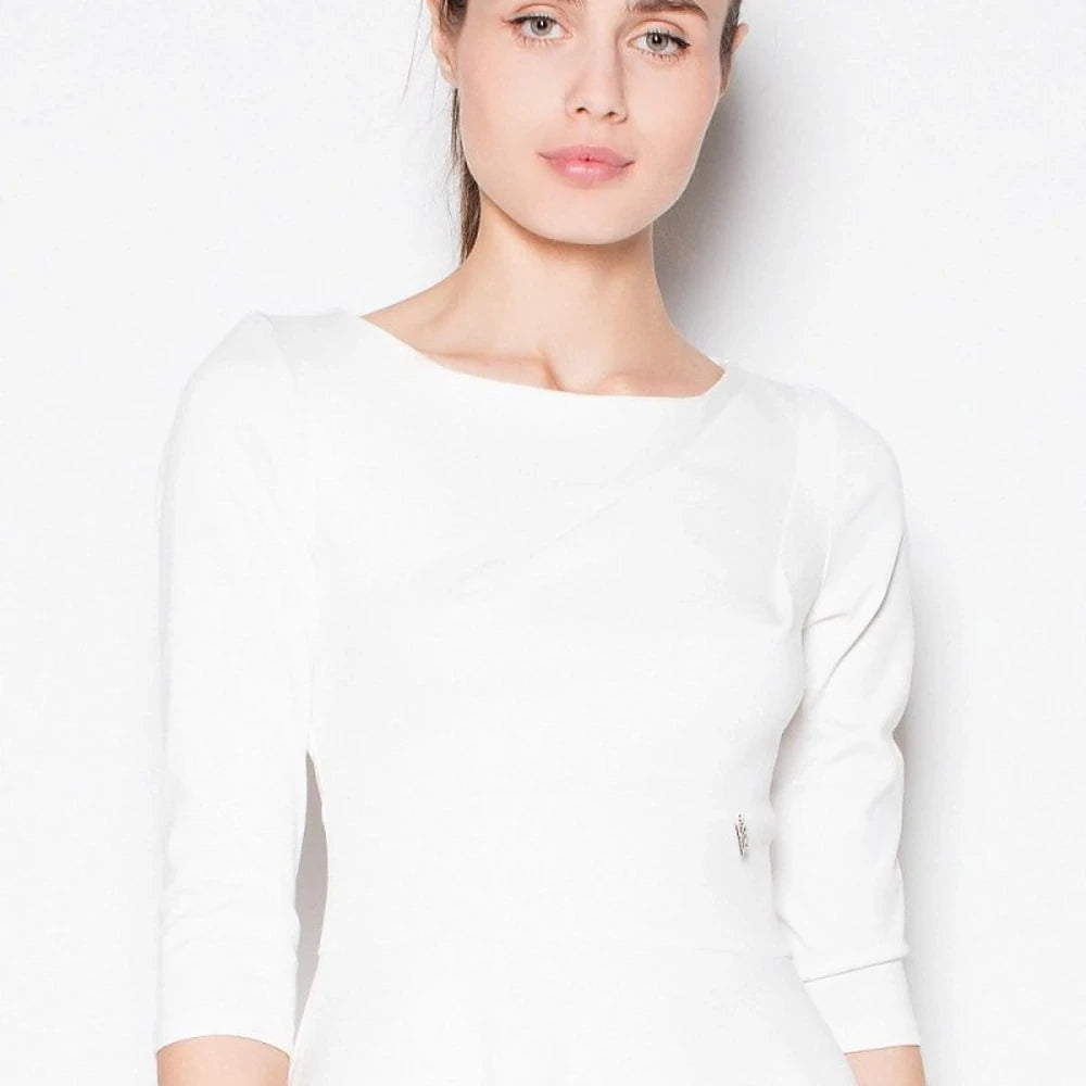 Flared Day Dress with Back Zipper