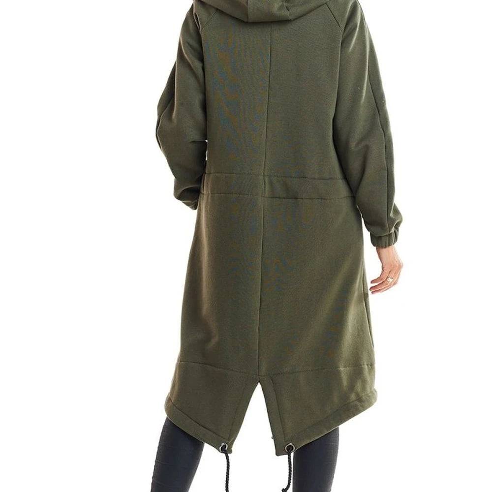 Warm Parka with Drawstring Waist