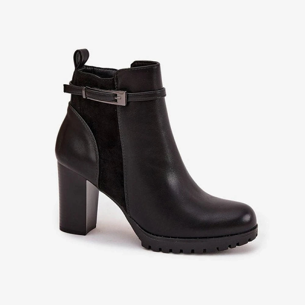 Women's Black Suede Ankle Boots