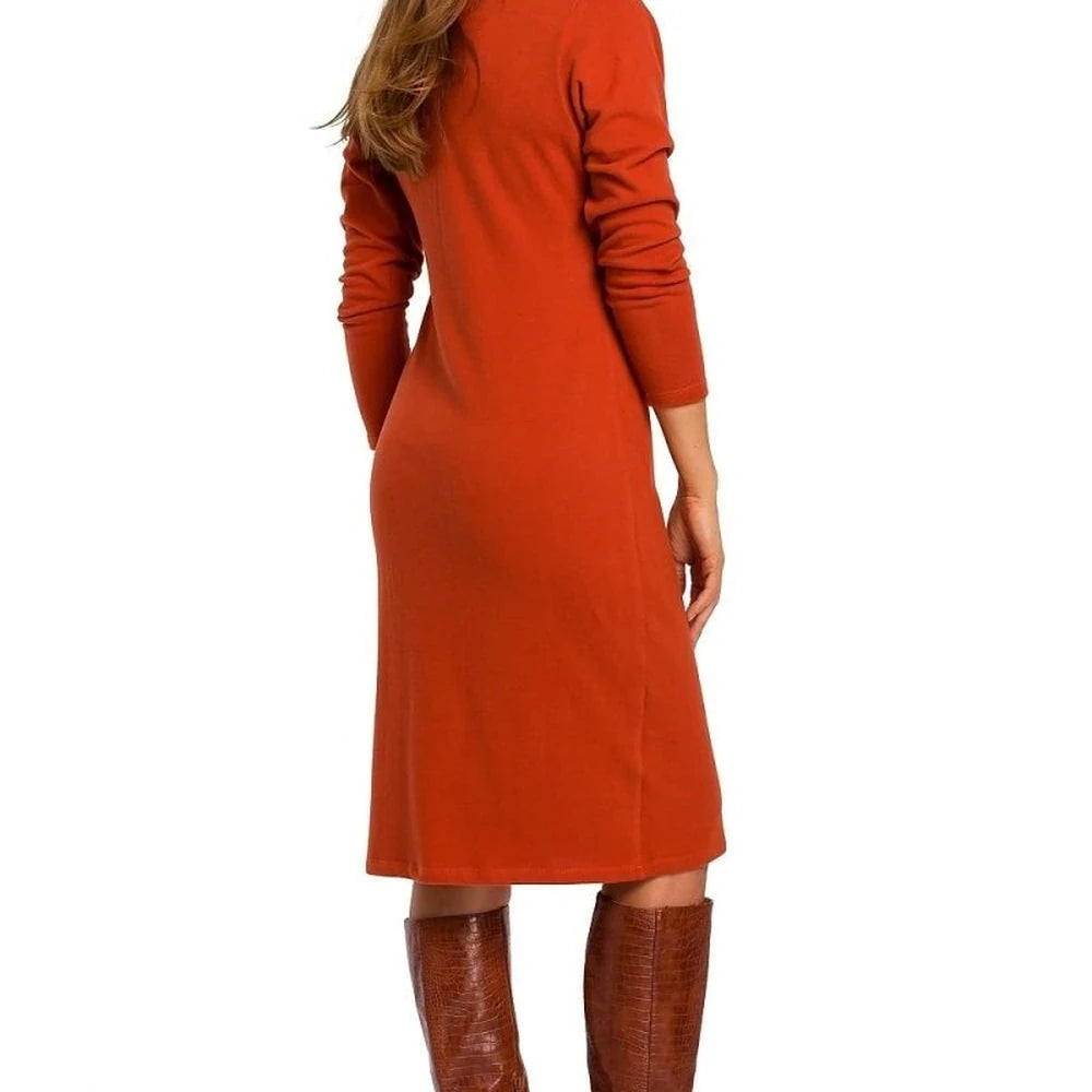 Cotton Knit Midi Dress