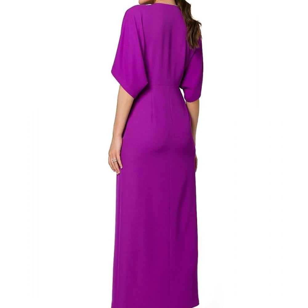 Long Evening Dress with High Leg Slit