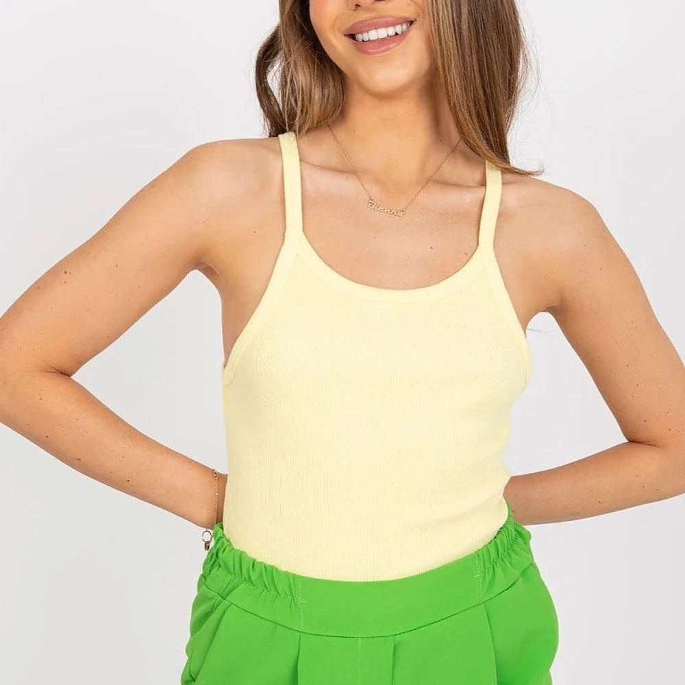 Summer Strapless Shirt - Blue Cotton Blend