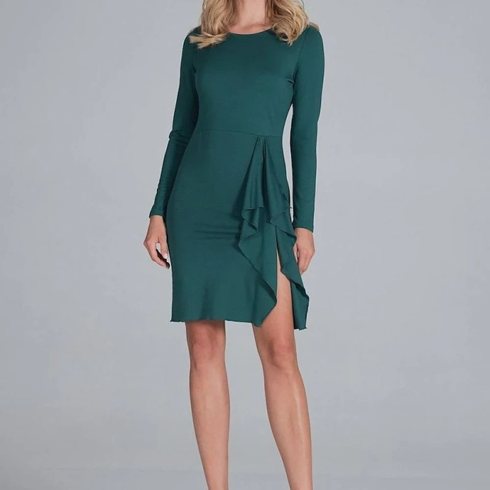 Elegant Cocktail Dress with Drapery