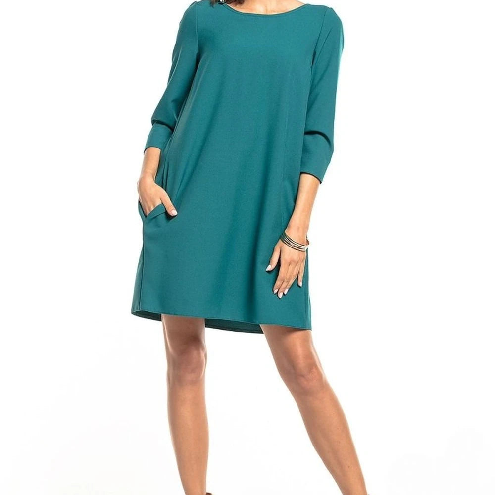 Tessita Pleated Back Day Dress with Pockets