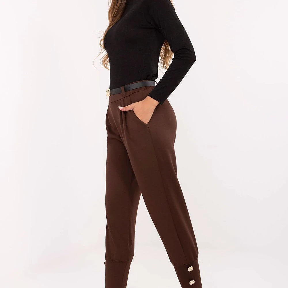 High-Waisted Tapered Tracksuit Trousers