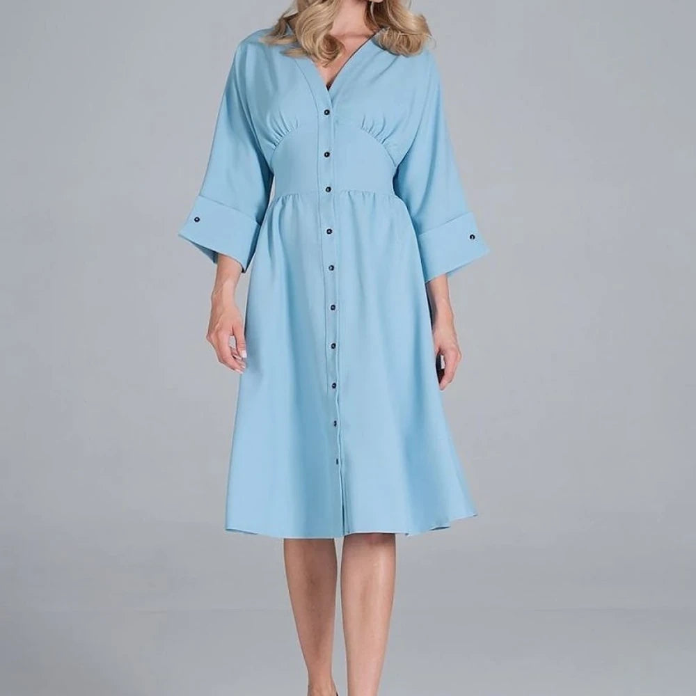 Midi Dress with Kimono Top