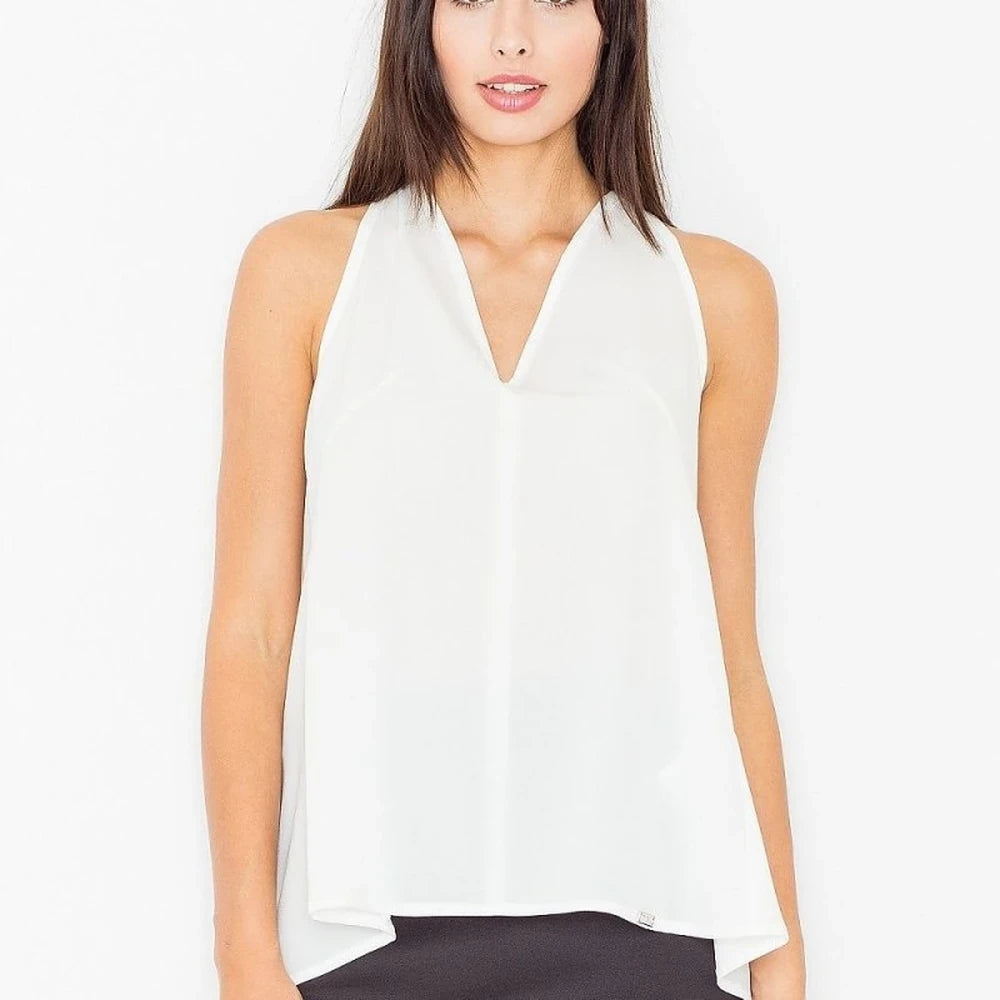 Elegant Women's Blouse with Overlap Detail