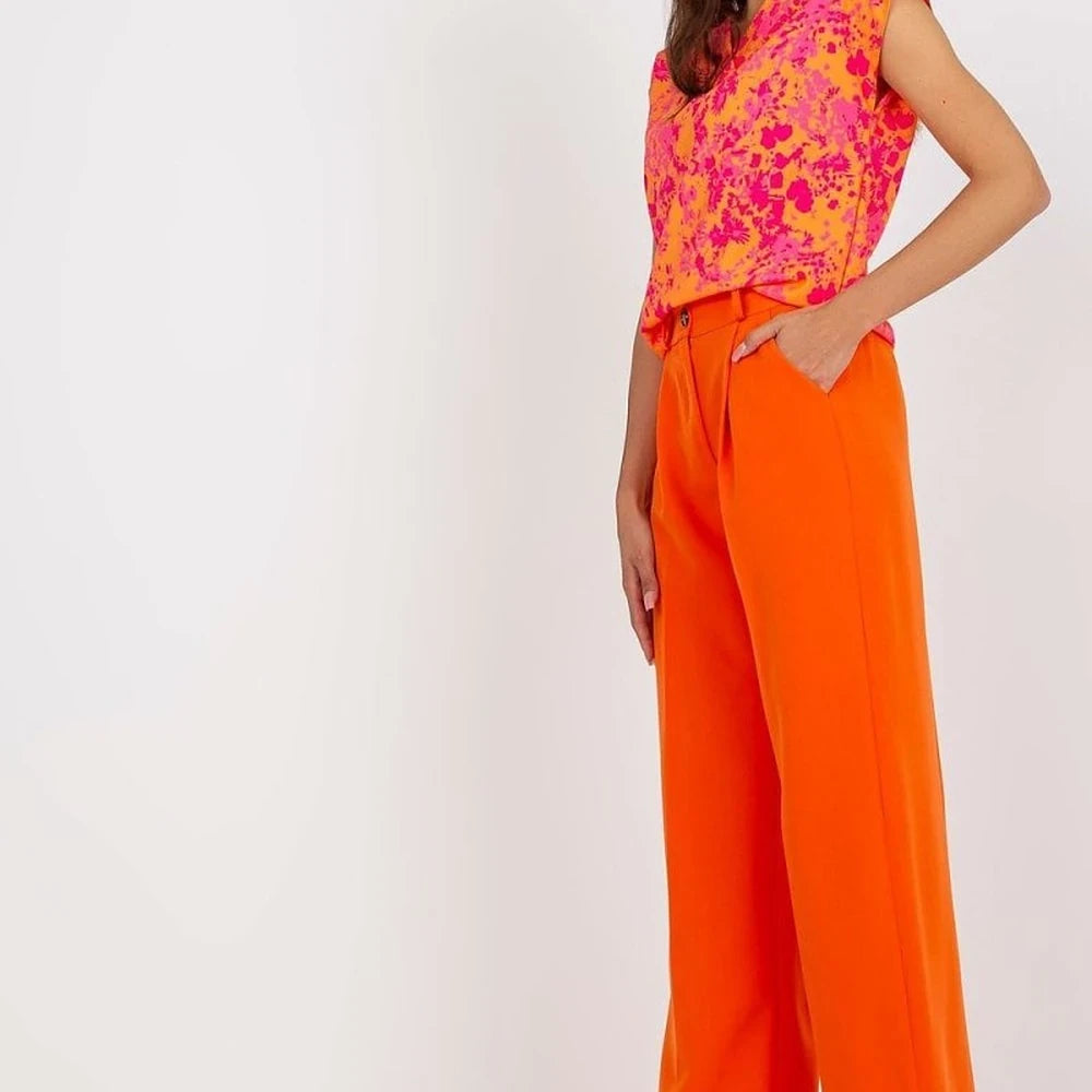 Women's High-Waisted Pleated Trousers
