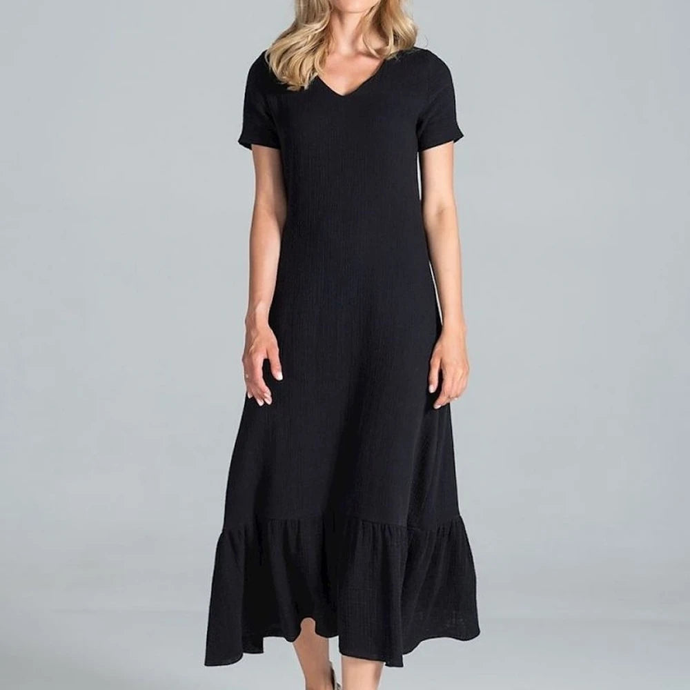 Midi Dress with Sweetheart Neckline