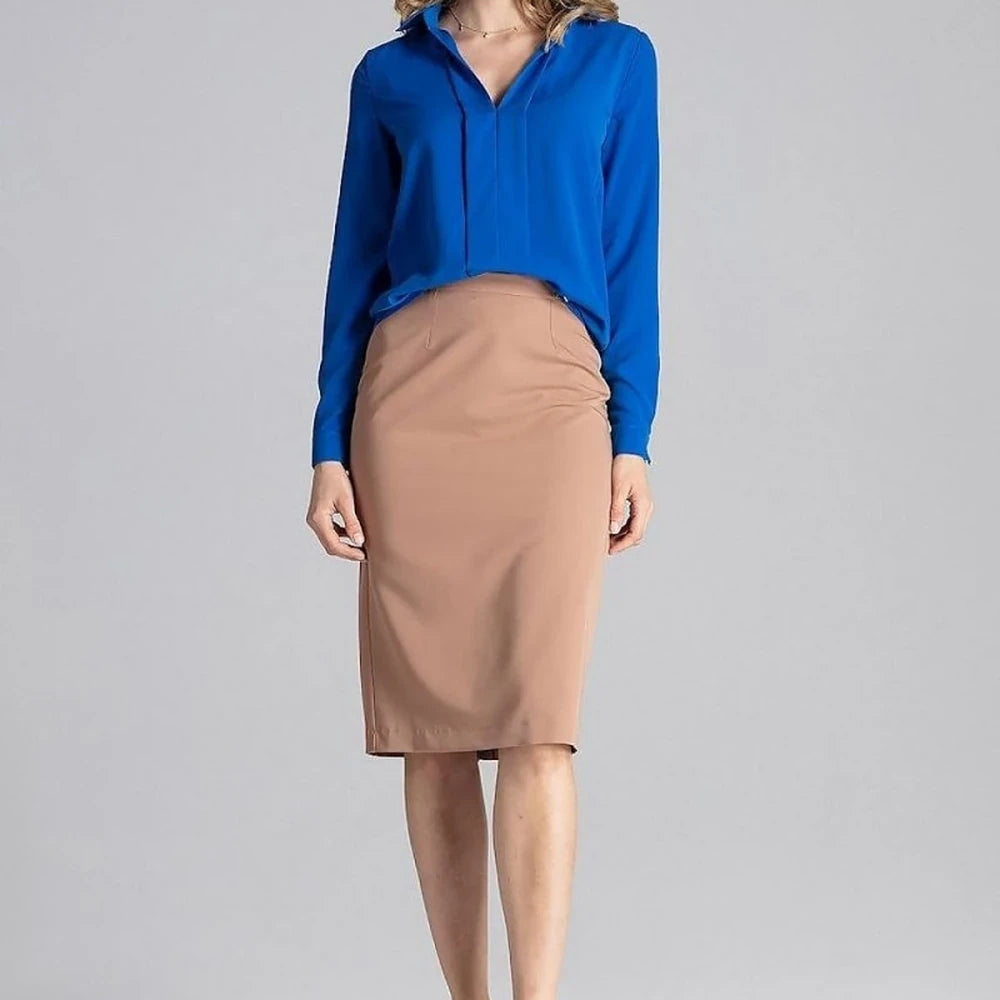 Elegant Long Sleeve Blouse with Collar