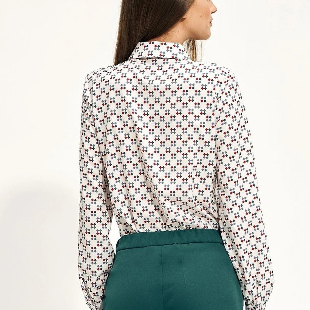 Women's Long Sleeve Bow Detail Shirt