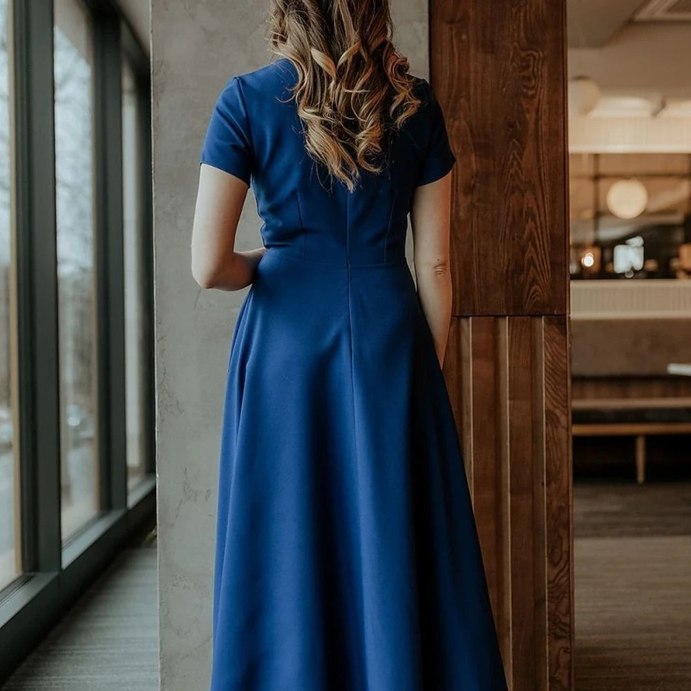 Long Sleeve Day Dress with Zipper