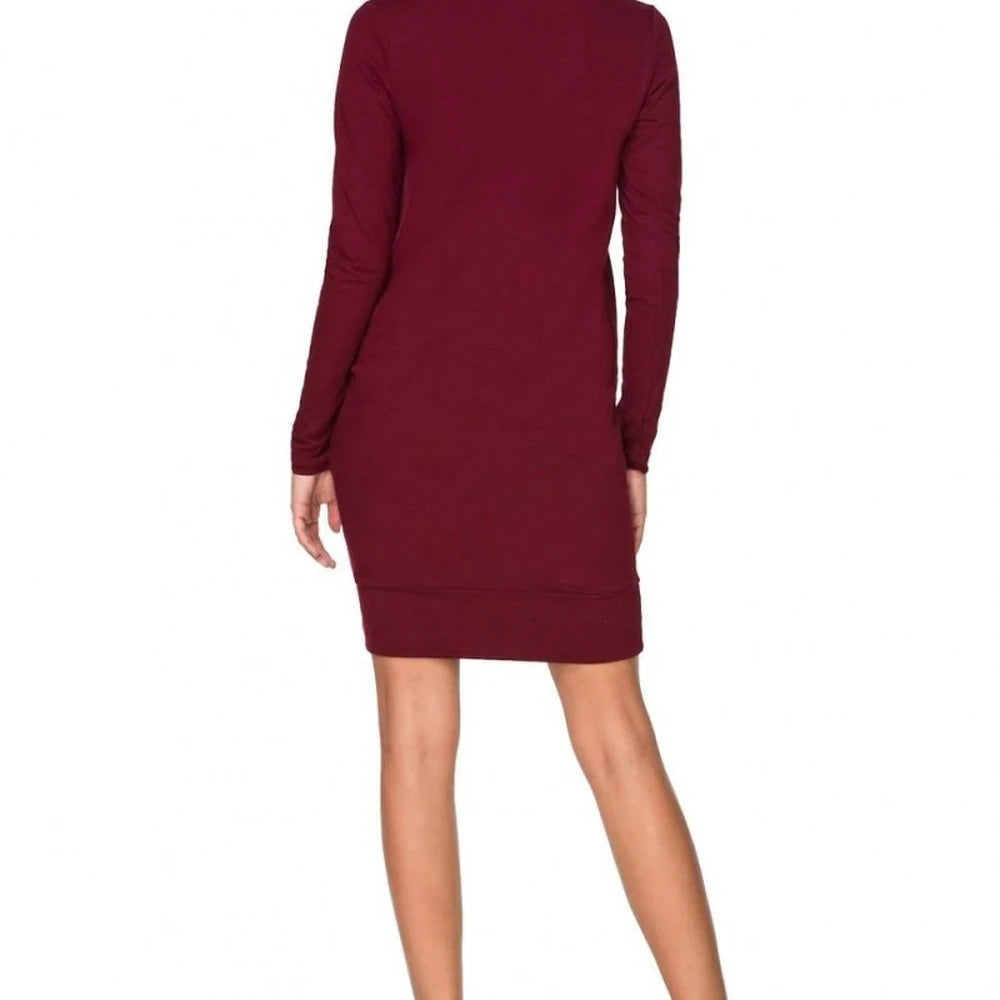Red Knitted Double Turtleneck Daydress