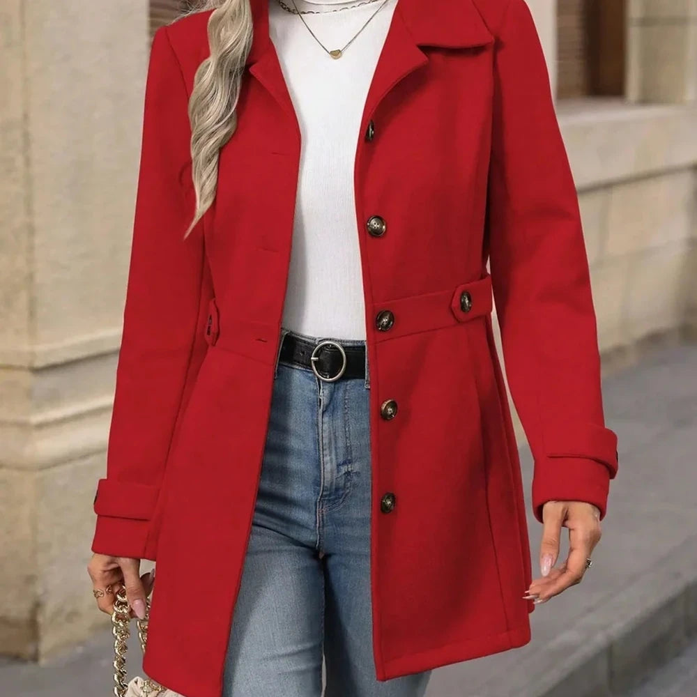 Button Up Long Sleeve Coat