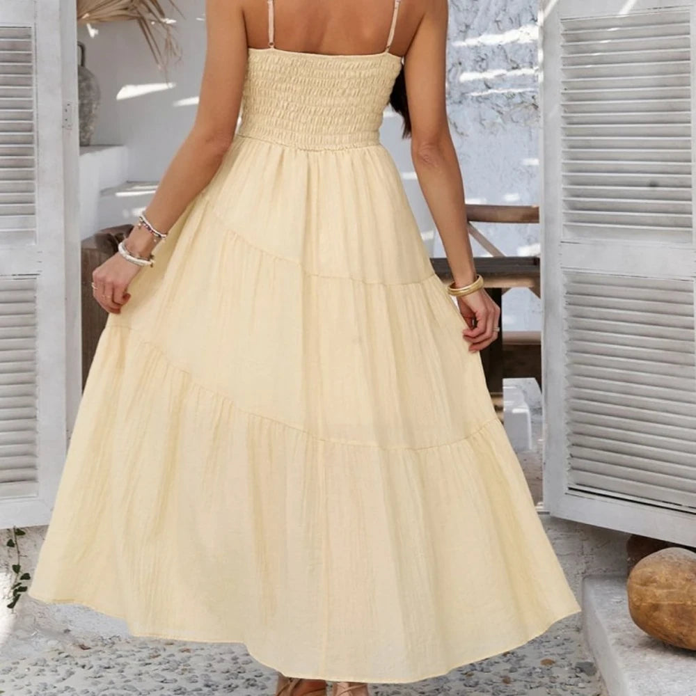 Smocked Tiered Maxi Cami Dress