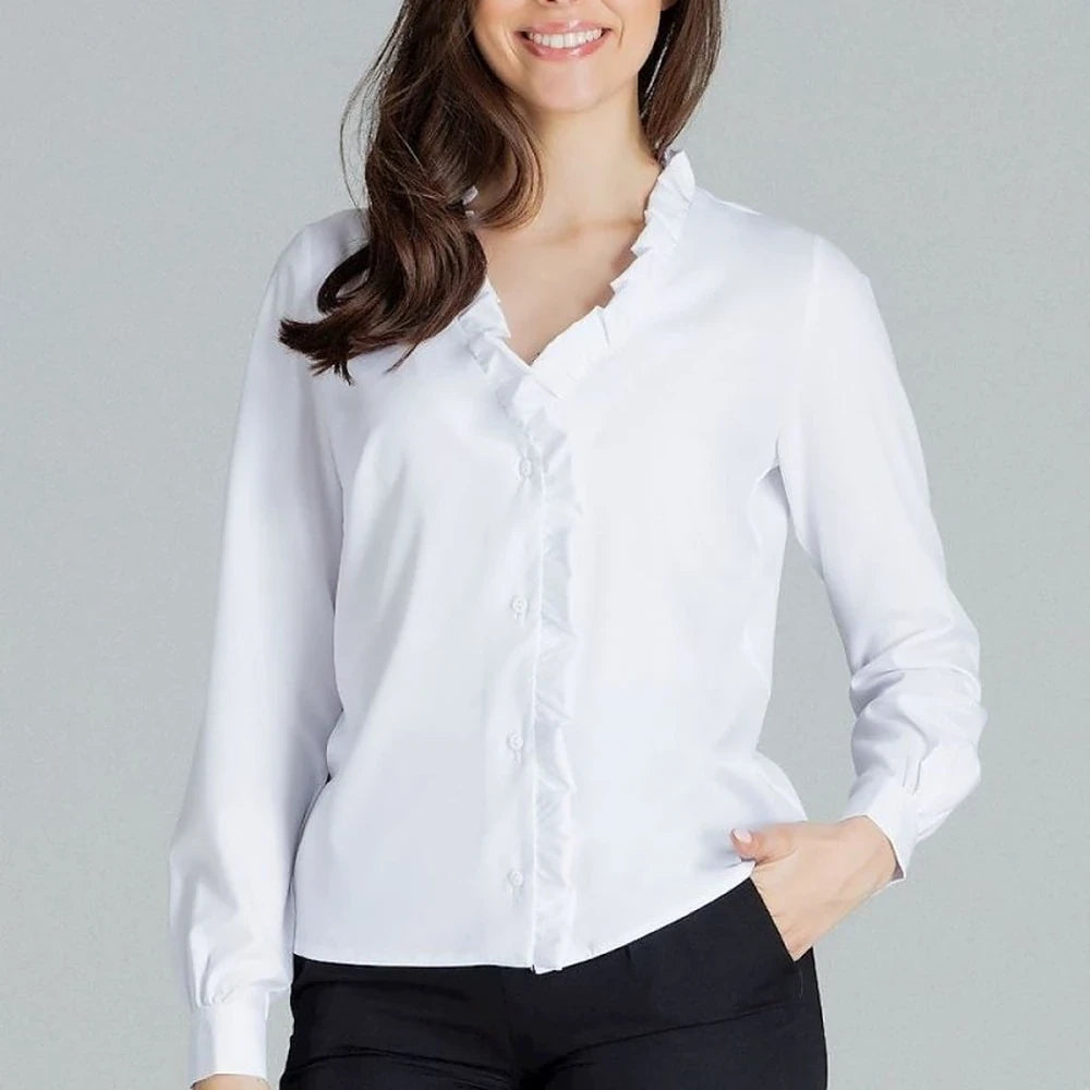 Classic Shirt with Heart Neckline