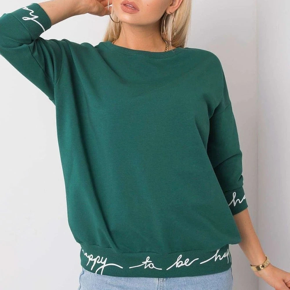 Cotton Spandex Sweatshirt - 3/4 Sleeve