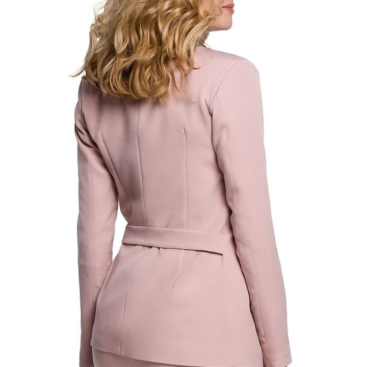 Pleated Waist Jacket with Binding