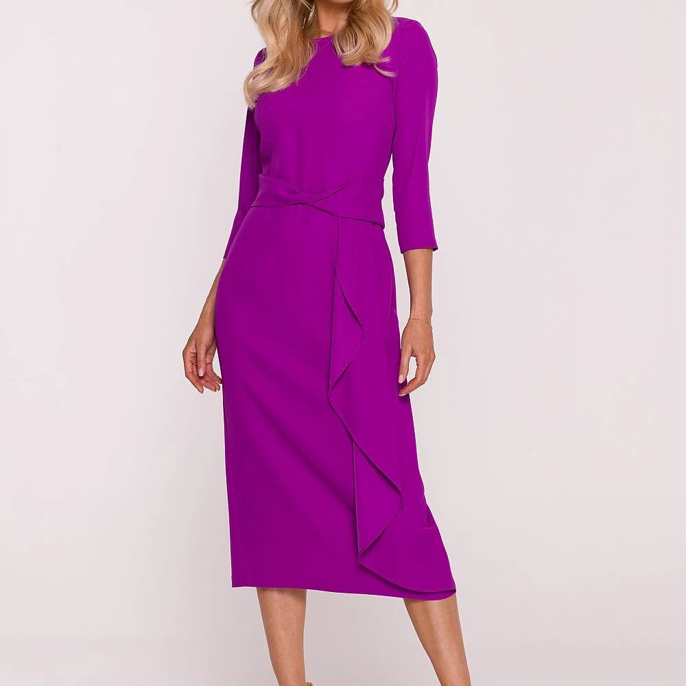 Elegant Cocktail Dress with Frill