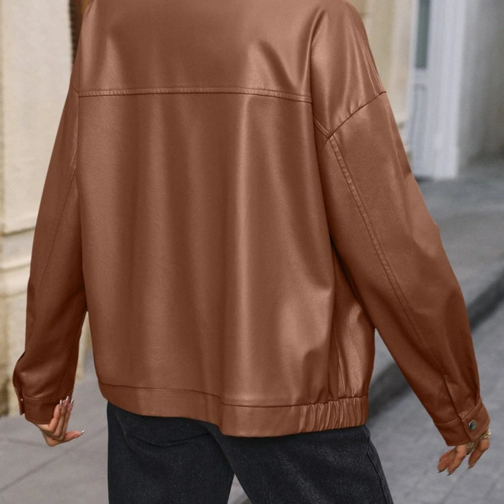 Collared Zip Up Jacket with Pockets