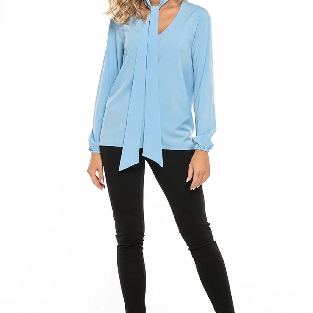 Chiffon Blouse with Tie Detail