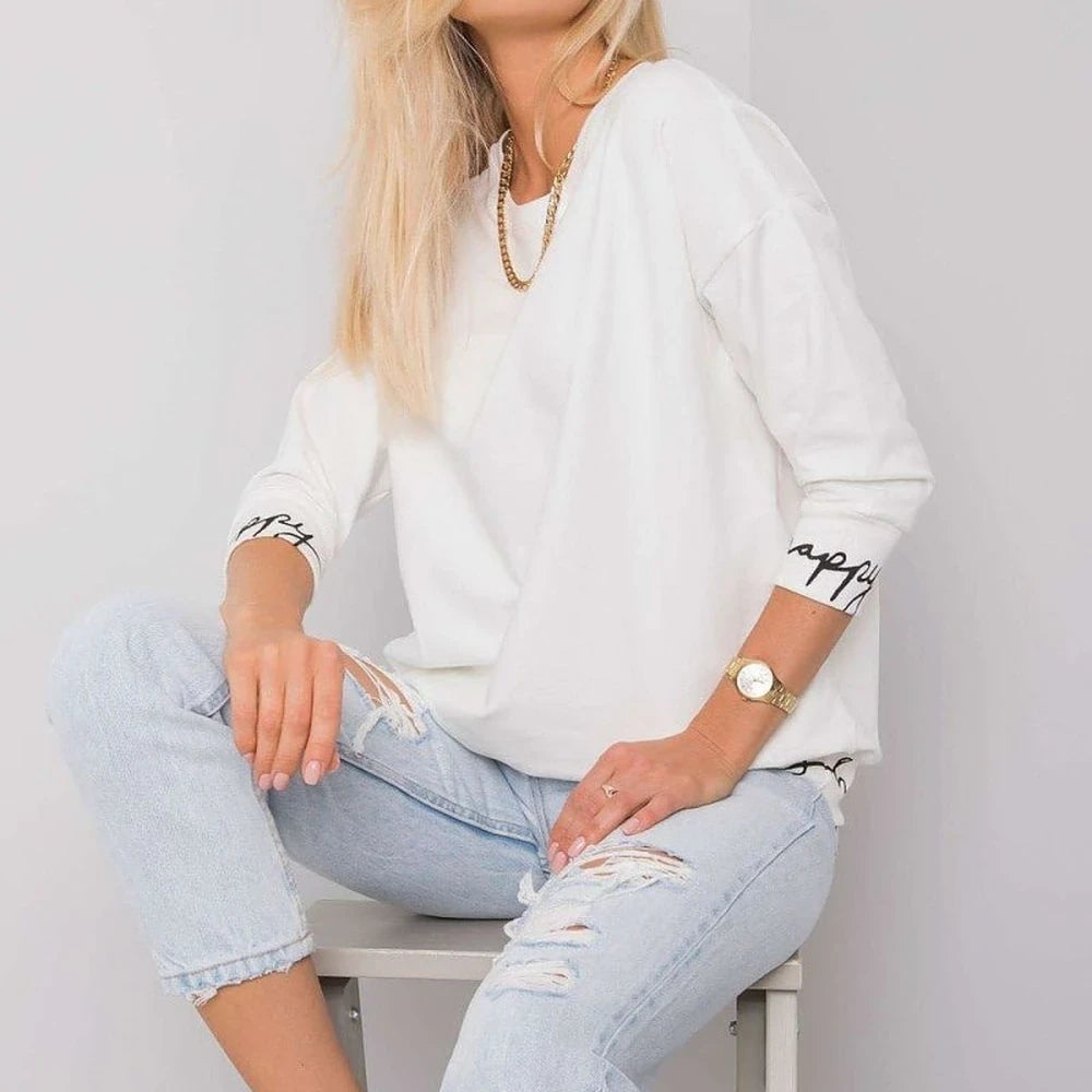 Cotton Spandex Sweatshirt - 3/4 Sleeve