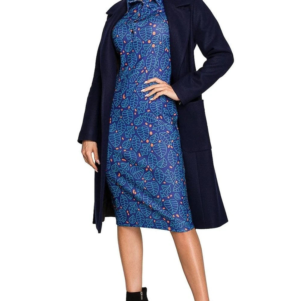 Fleece Lined Belted Coat with Pockets