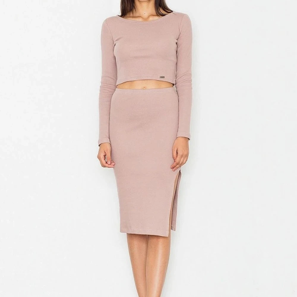 Cotton Knit Skirt Set