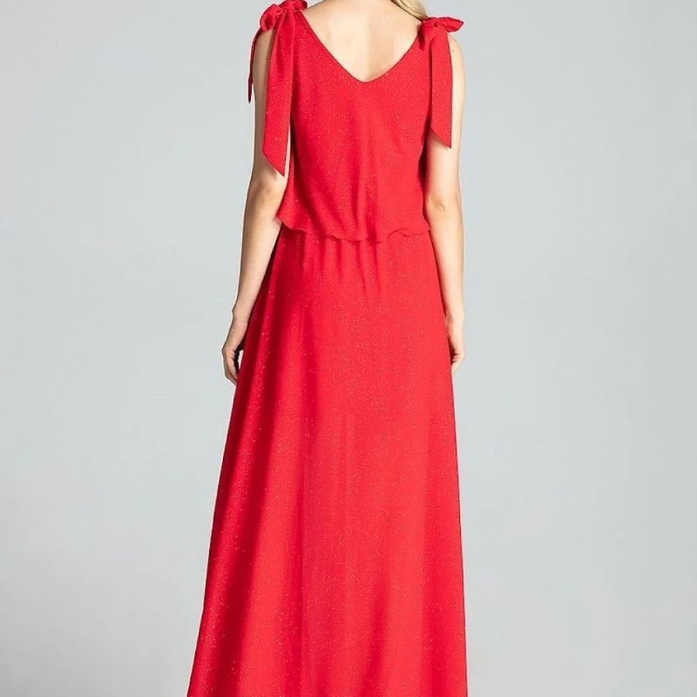 Navy Blue Sleeveless Maxi Dress with Slit